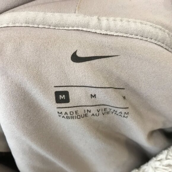 NIKE ~ WOMENS MEDIUM ~ CREAM FLEECE HOODED PULLOVER SWEATSHIRT JACKET - Picture 8 of 8